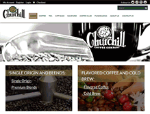 Tablet Screenshot of churchillcoffee.com
